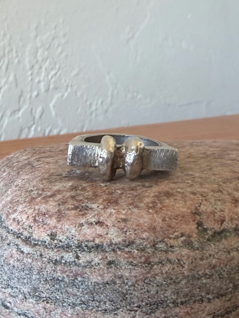 Handmade (by me) 925 Silver Minimalist Modern Heavy Silver Stacking Ring [7]
